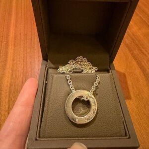 Birks Silver Pendant Necklace with diamond